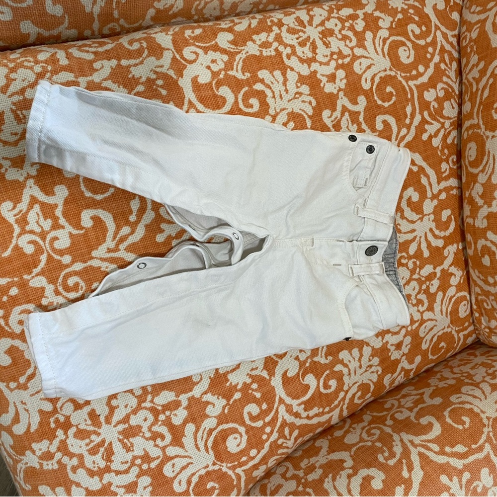 Baby gap denim white jeans with snaps
